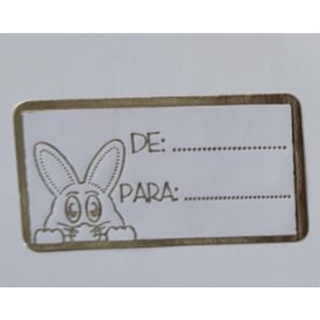 100 Etiquetas De Para Páscoa Com . Cod-01024 (Ms) em Oferta na Shopee