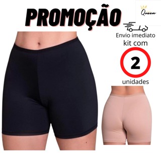 Kit 2 Short Bermuda Anágua Segunda Pele Moda Íntima Usar Com Vestido