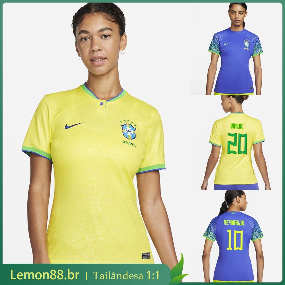 2022 2023 Camisa do Brasil Feminina Camiseta de Futebol - Escorrega o Preço