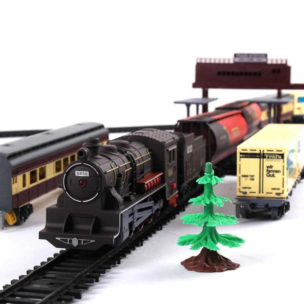Trem eletrico infantil ferrorama locomotiva com som e luz trenzinho com  trilhos completo em Promoção na Americanas