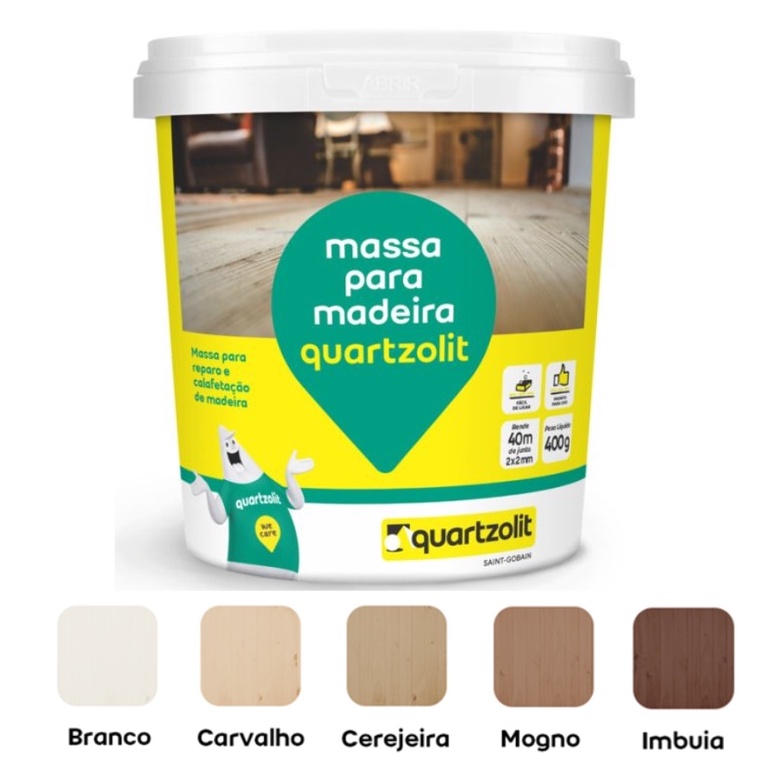 Massa Para Correção de Madeira Quartzolit - Cores em Oferta na Shopee