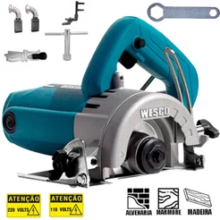 Serra Circular Mármore Wesco 1450w De Potência Profissional Corte Rápido Alta Potencia Qualidade