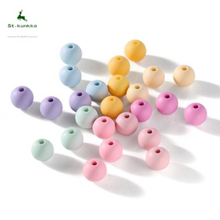 St.kunkka 30-100pcs 6 8 10mm Acrílico Frosted Beads Pulseira Com Contas Fosca Colar DIY