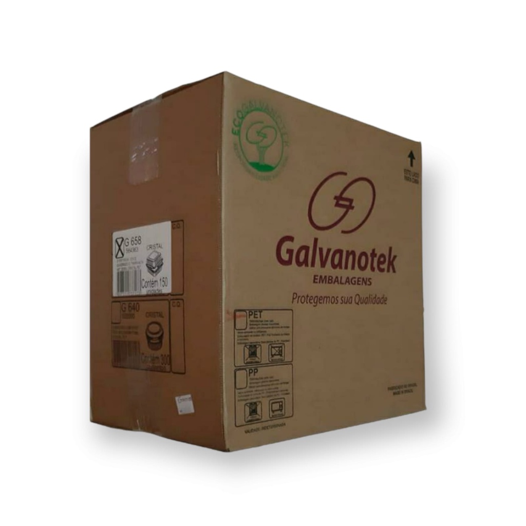 Embalagem Articulada Quadrada Doce 500ml Galvanotek G658 c/150 un