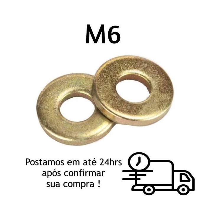 Arruela Lisa M6 Bicromatizada