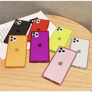 Capa Capinha Case Protetora Quadrada silicone neon para iphone XR 12 12PRO 12PRO MAX 13 13PRO 13PRO MAX 7PLUS 8PLUS
