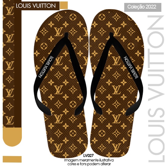 Chinelo De Dedo Lançamento Chinelo Estampado Luis Viton Gucci Versace