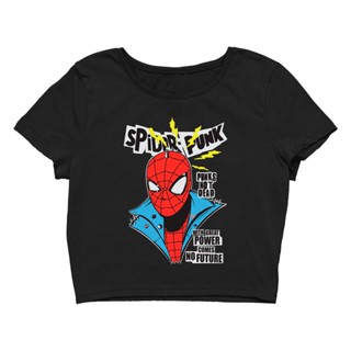 Camiseta Cropped Spiderpunk Homem Aranha Punk