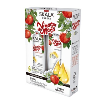 Kit Shampoo e Condicionador Vinagre Maça Skala Vegano 650ml