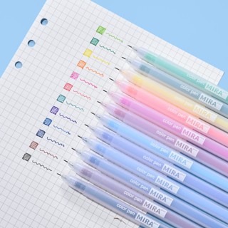 12pcs/Caixa Caneta Esferográfica De Gel Colorida 0,5mm Nib 12 Cores Kawaii Candy Color Material Escolar Fofo Papelaria