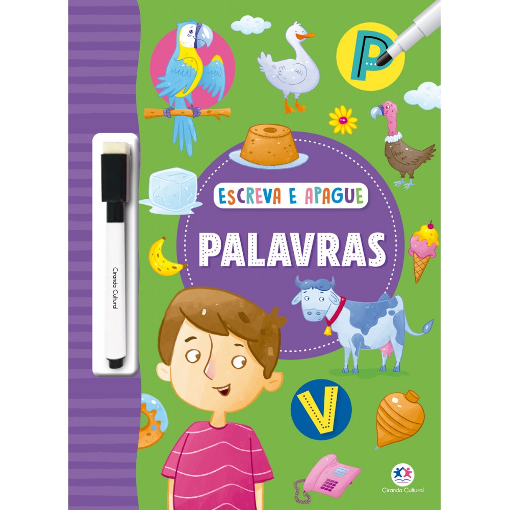 Livro Infantil Escreva e Apague - Palavras Ciranda Cultural em Oferta na Shopee