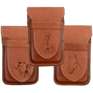 Bainha Capinha De Celular Em Couro Legitimo - Vários Modelos em Oferta na Shopee