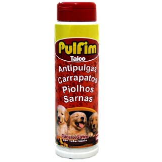 Talco Antipulgas Carrapato Piolho e Sarna Pulfim 80g para Cachorro e Gato em Oferta na Shopee