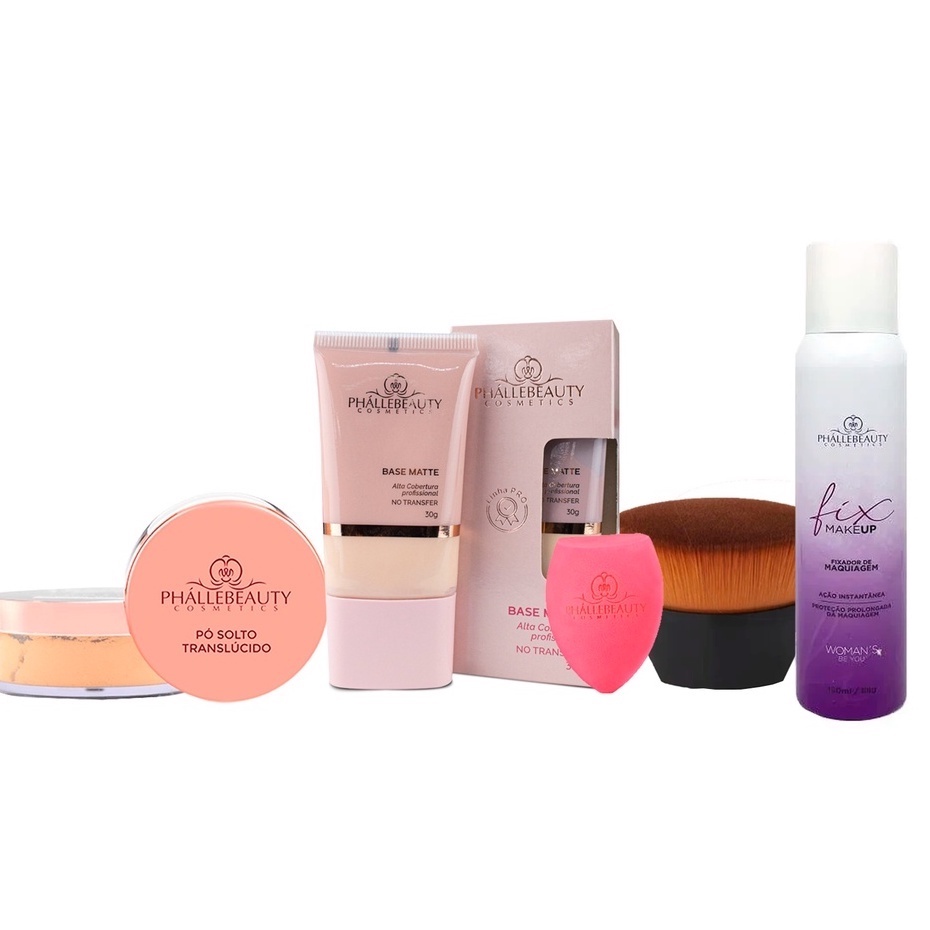 Kit by PhálleBeauty de Maquiagem Facial com 5 itens