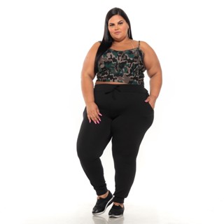 Calça Plus Size Feminina Jogger Super Confortavel Varias Cores Promoção