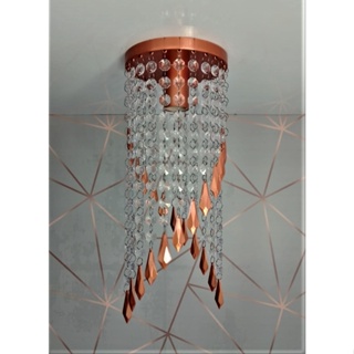 Lustre Acrílico Plafon Cobre Sala Quarto Cozinha Corredor Decoração em Oferta na Shopee