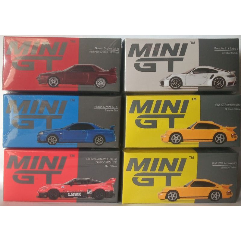 Miniatura Premium Carrinho Realista Colecionável 1:64 Mini GT XCarToys CM-Model Time Micro Dream164 Tarmac Carrinho LB-Silhouette WORKS GT Nissan 35GT-RR Porsche 911 Cherorokee Datsun Bluebird 510 Wagon GT-R32 Rodas BBS