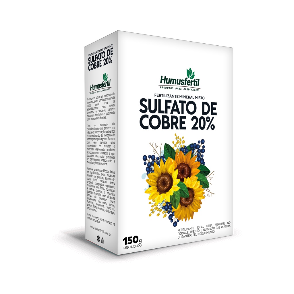 Fertilizante Sulfato De Cobre 150gr | Shopee Brasil