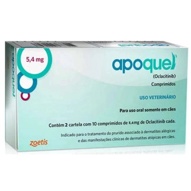 Apoquel 5,4mg 20 Comprimidos Dermatológico para Cães Zoetis - Pets