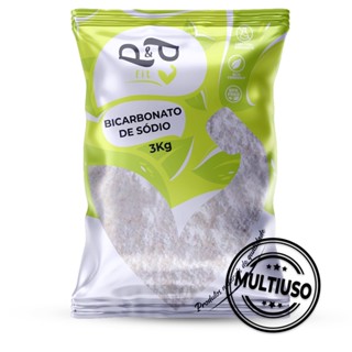 Bicarbonato de Sódio Multiuso Original 100% Puro 3Kg - P&P