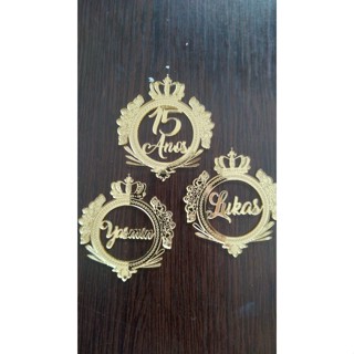 BRASÃO PERSONALIZADO - 5cm - ACRÍLICO - 30 UNIDADES