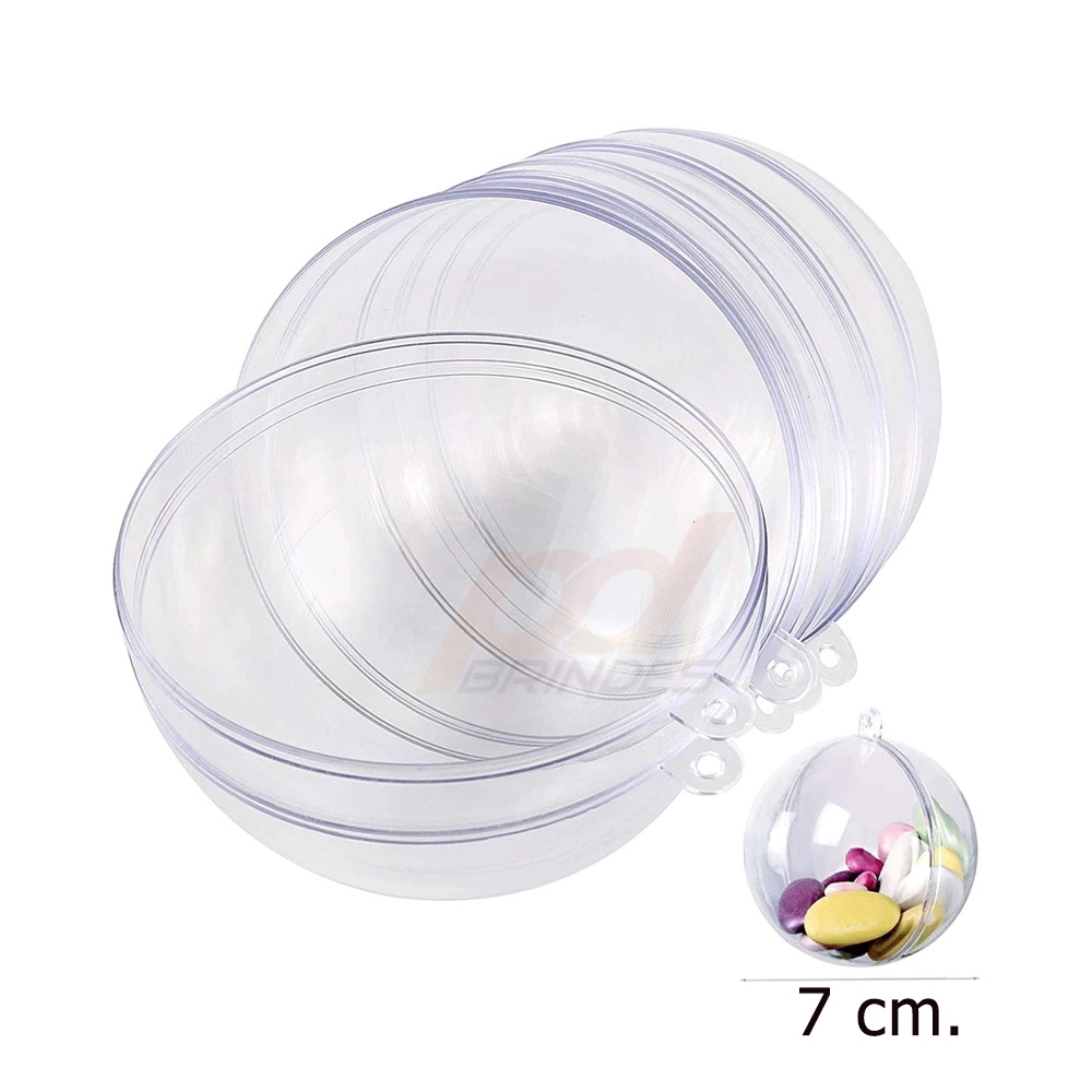 Esfera Acrilica 7 cm - Bola Transparente - 10 Unidades em Oferta na Shopee