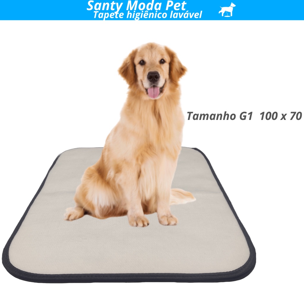 tapete higiênico lavável para cães, tam. 100 X 70, G1, lavável, 01 UN. cachorro/ pet não vaza xixi.