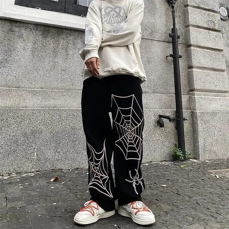 Streetwear Hip Hop Calça Jeans Baggy Para Homens Coreano Y2k Moda Calças  Cruzadas De Ganga Feminina Cargo Punk Clo - Corre Que Ta Baratinho, cyber  y2k masculino 