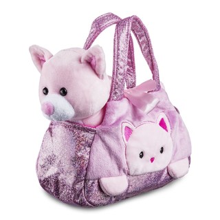 Pelúcia Cutie Handbags Gato Rosa Multikids - BR1715 em Oferta na Shopee