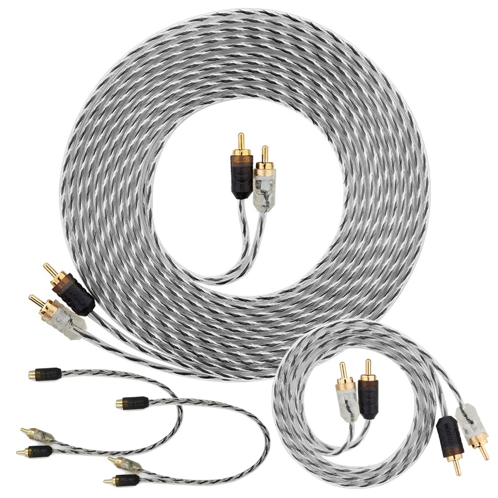 Kit 1 Cabo RCA 5m Taramps Injetado Stereo + 1 Metro RCA + 2 Cabos Y 1F2M Módulo p/ Carro em Oferta na Shopee