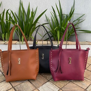 Bolsa Sacola Feminina Santa Lolla SL Grande de Ombro Couro Eco Reforçado Lançamento Frete grátis