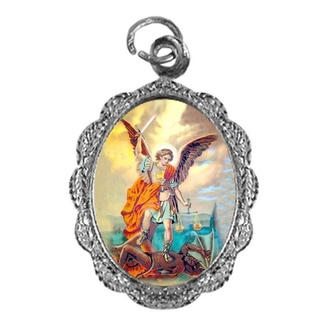 Kit Medalhas de Alumínio São Miguel Arcanjo - Mod. 1 Níquel