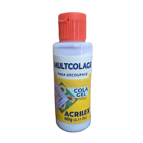 Multcolage Cola Gel para Decoupage Acrilex  60g em Oferta na Shopee