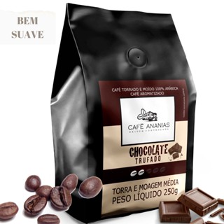 Café Ananias em pó para coador aroma chocolate contem 250 gramas