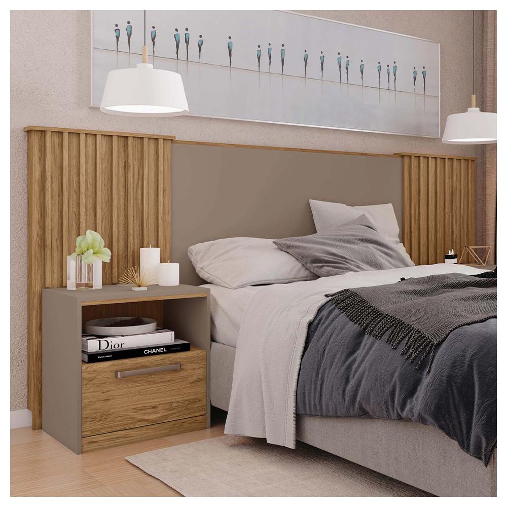 Cabeceira Para Cama Casal Extensível Marrom Lucius Caemmun em Oferta na Shopee