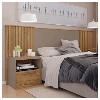 Cabeceira Para Cama Casal Extensível Marrom Lucius Caemmun em Oferta na Shopee