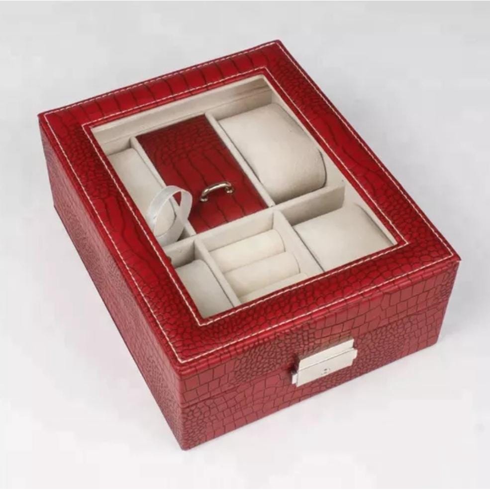 Caixa Porta Relógio 04 Lugares E Porta Joias