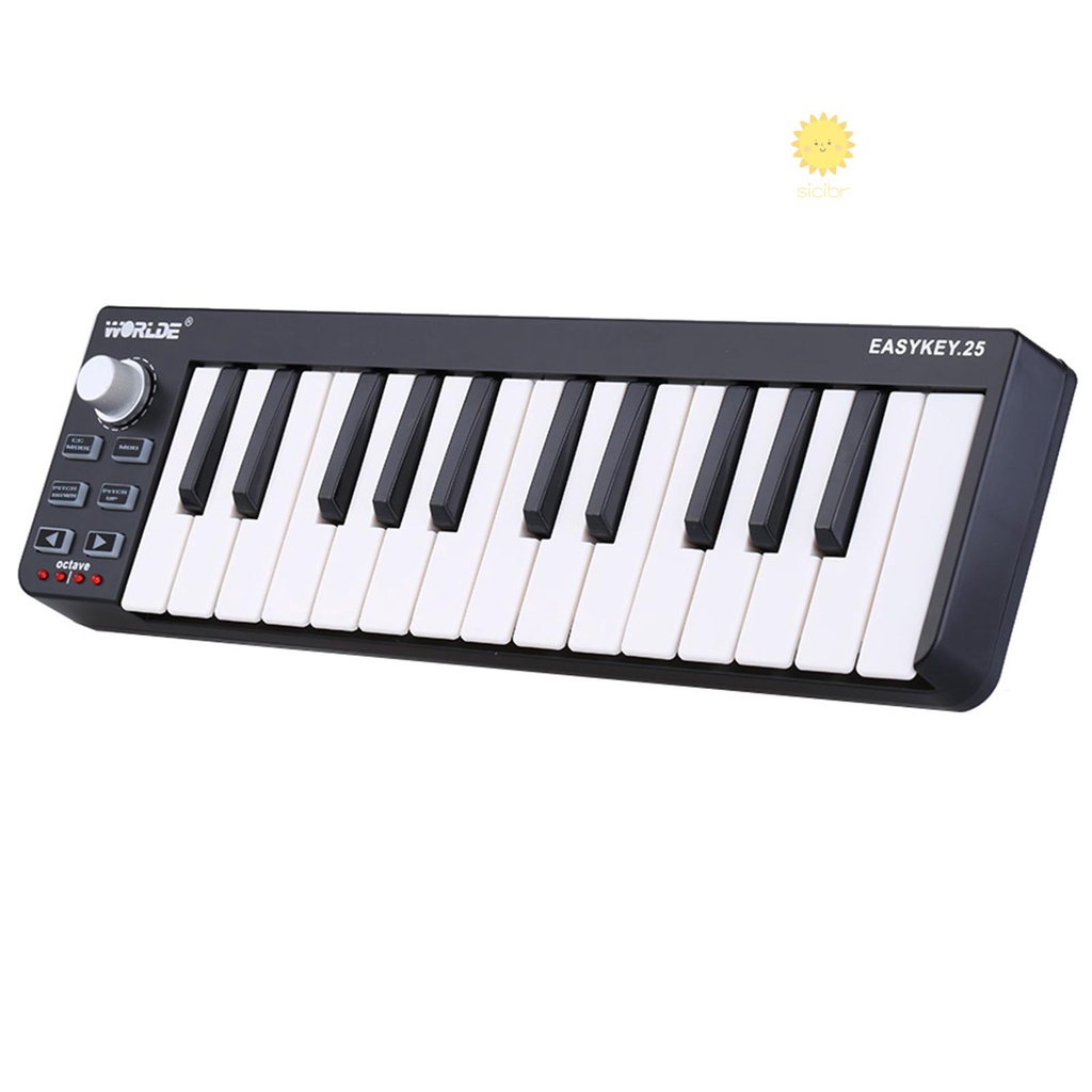 Sicibr WORLDE Easykey . 25 Teclado Portátil Mini Controlador USB MIDI De 25 Chaves