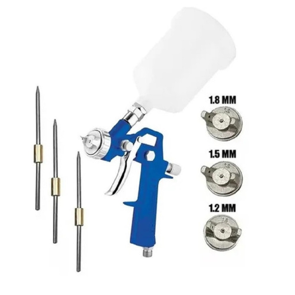KIT 2 PISTOLAS DE PINTURA HVLP PROF 5457 TITANIUM + 3 BICOS - Home & Living