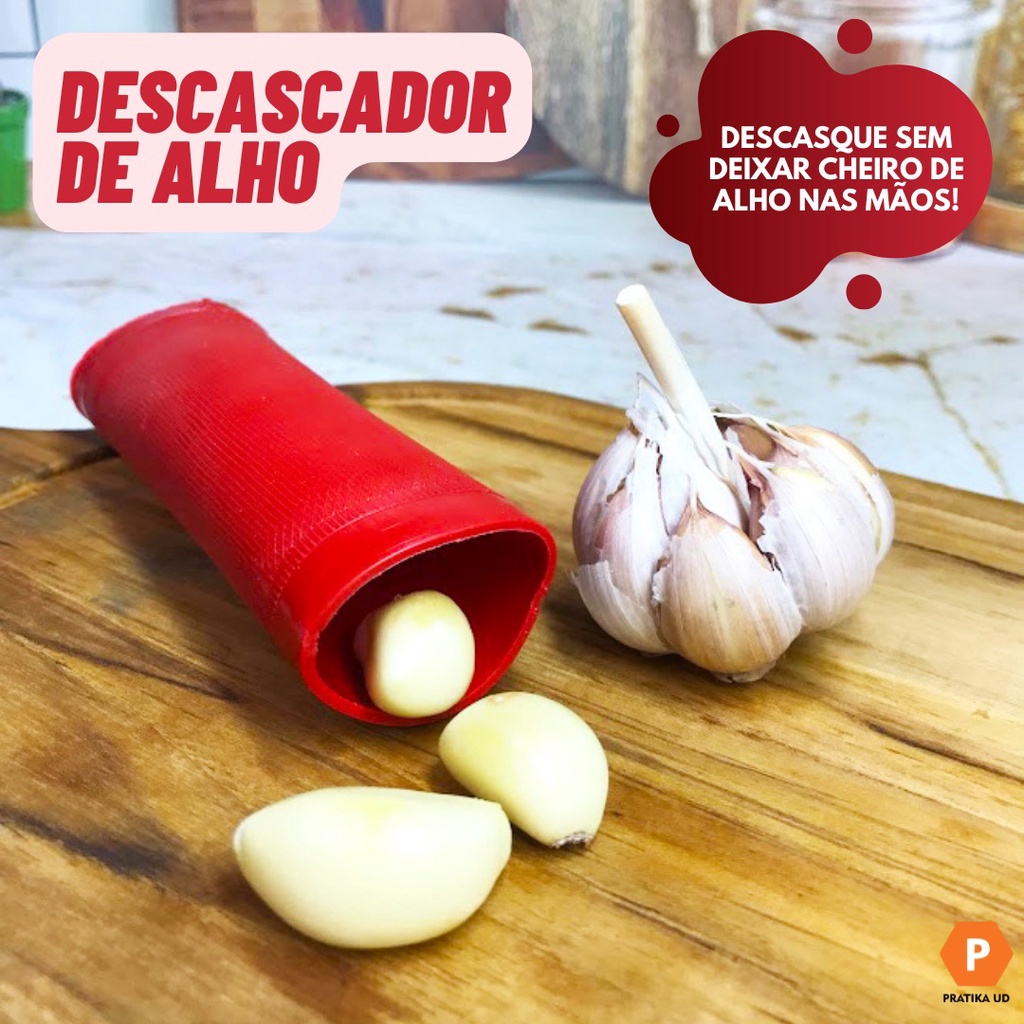 Descascador de Alho Sem Deixar Cheiro nas Mãos Cozinha