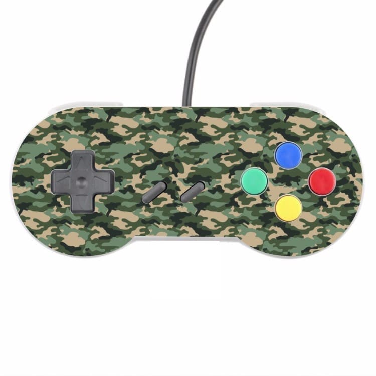 Skin Controle Snes Adesivo Nintendo Skin Pelicula Protetora Camo Green Tradicional