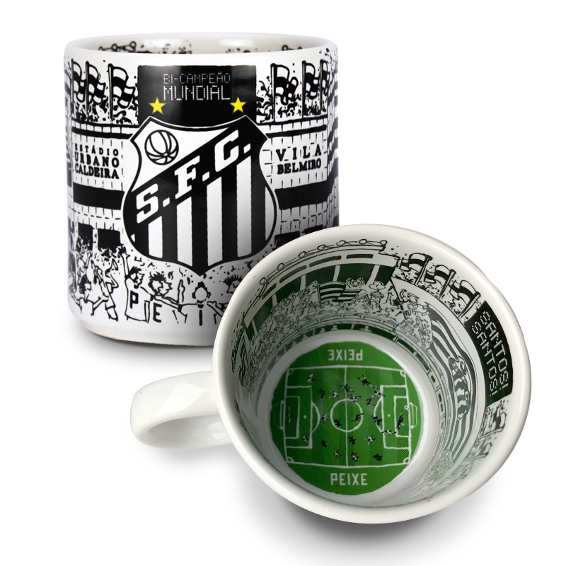 CANECA ESTÁDIO SANTOS FUTEBOL CLUBE - OFICIAL E LICENCIADA - TIME DE FUTEBOL - CANECARIA