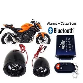 Caixa De Som para Moto Bluetooth Mp3 Fm Rádio SD Usb e Alarme com Controle Remoto em Oferta na Shopee