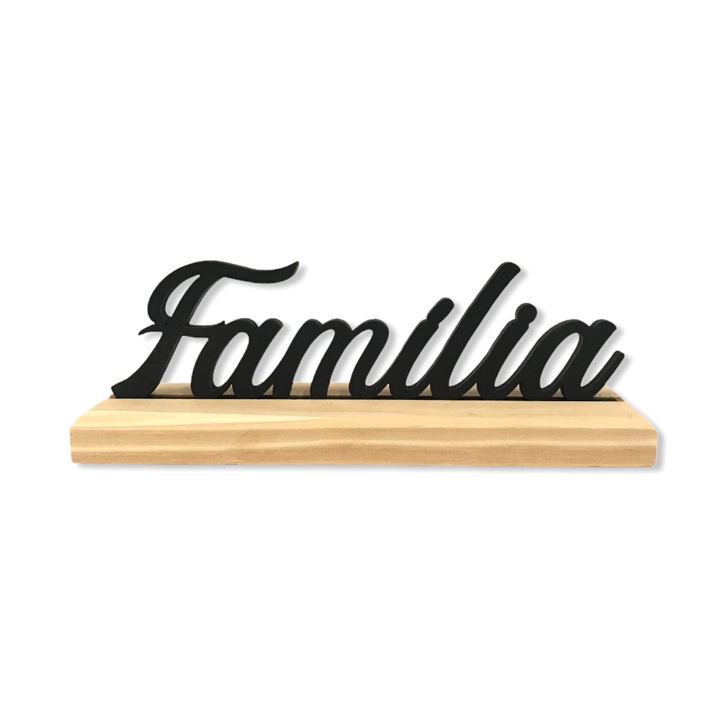 CDA Pedestal Família Pedestal Placa Decorativa Mesa Madeira Enfeite
