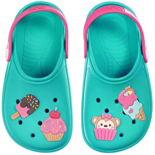 Babuche Infantil Sandália Feminina Menina Bebe Criança Calce Fácil Antiderrapante Borracha Cupcake Sorvete Colorido Moda Blogueira Chinelo Confortável Macio Leve Fofo