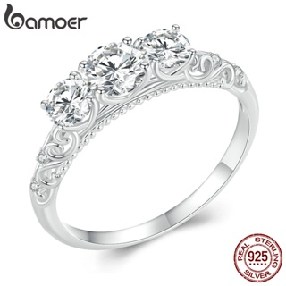 Anel Bamoer Moissanite 925 Prata Design Luxo Jóias Presente Para Mulheres em Oferta na Shopee