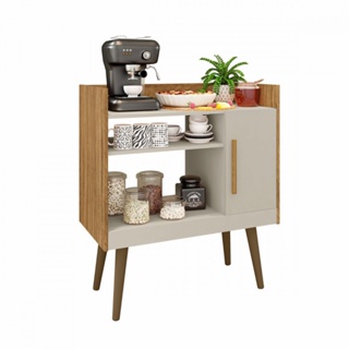 Aparador Buffet Café II 1 Porta 1 Prateleira Pés Palito Bechara em Oferta na Shopee