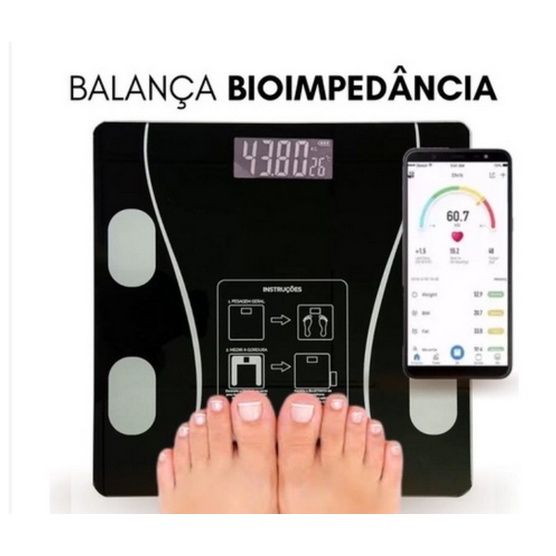 Balança Digital Medidora Corporal Bioimpedância até 180kg