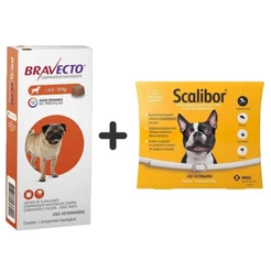 1 BRAVECTO 250 MG (4,5 A 10KG) + 1 COLEIRA SCALIBOR 48CM