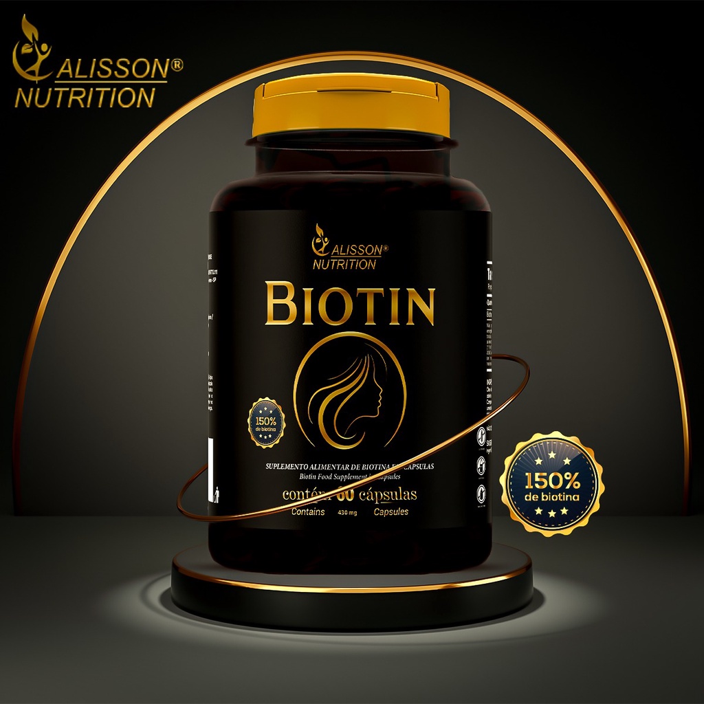 Biotin 45mcg Biotina Vitamina B7 60 cápsulas softgels - para 2 meses
